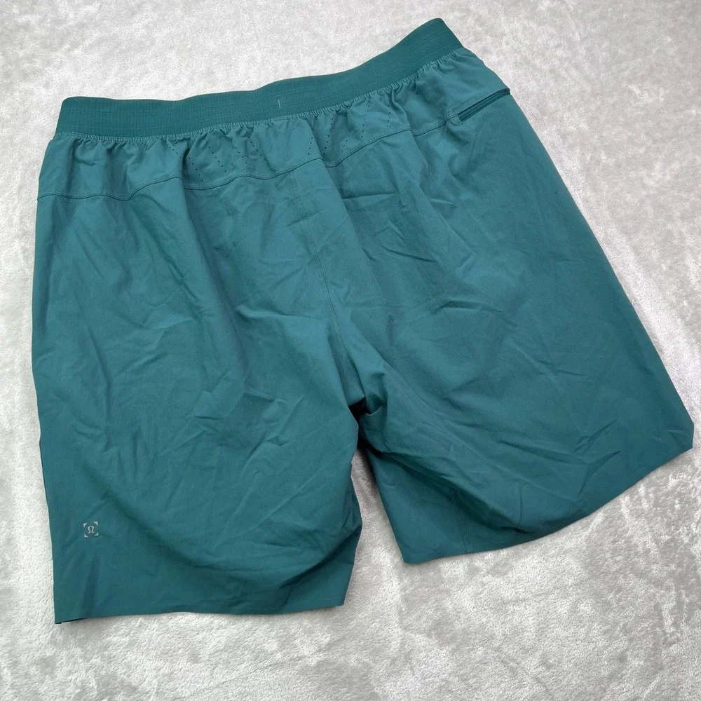 Lululemon T.H.E Shorts Mens XL Mach Green Solid Athletic Gym Linerless 9